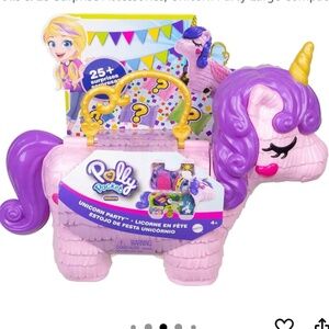 Polly Pocket 2-in-1 🦄Unicorn Surprise 🎉Travel Toy Playset